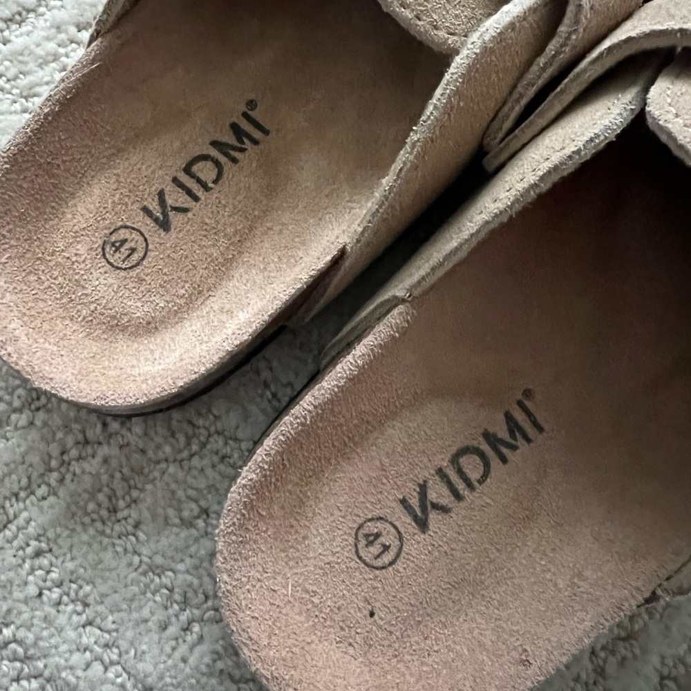 Tan Suede Slip-On Clogs - Picture 5 of 7